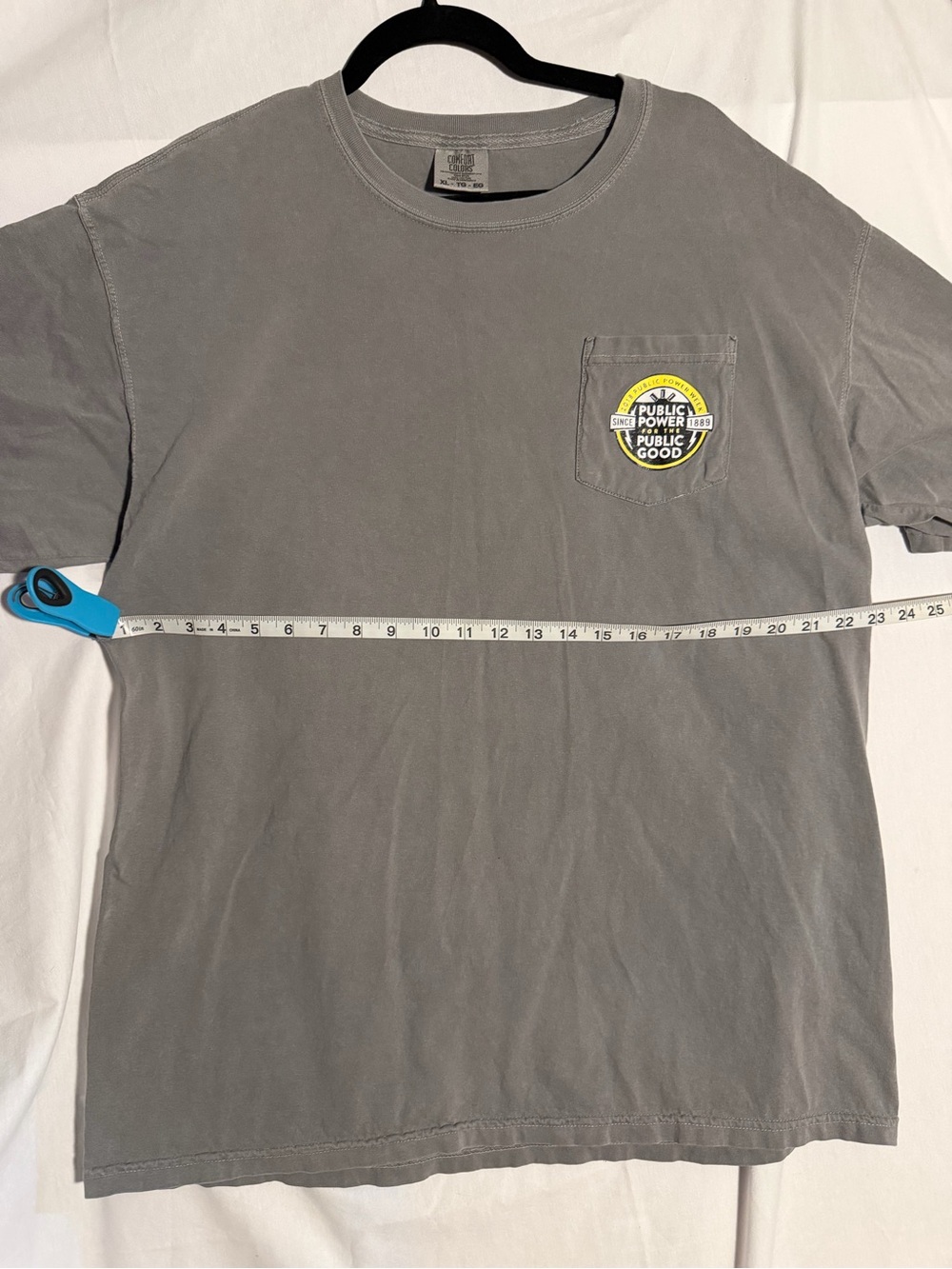 #464 Hanes Wake Public Power Pocket Tee - Gray